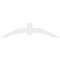 Ekena Millwork Archdale Architectural Grade PVC Gable Bracket, 48"W x 12"H x 2"D x 4"F, 6/12 Pitch GBP048X12X0204ARC00 - alternate 5